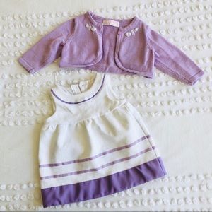 Janie and Jack Dress and Cardigan Set